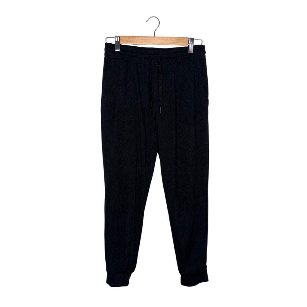 Quince Joggers‎ Women Small Black Excellent Recycled Spandex Tapered Sweatpants